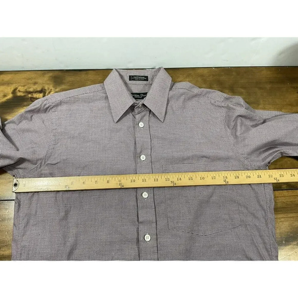 Vintage Christian Dior Men's 15 1/2-33 Light Purple La Chemise Button-Down - Picture 3 of 5